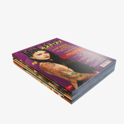 紫色一摞书时尚杂志书素材