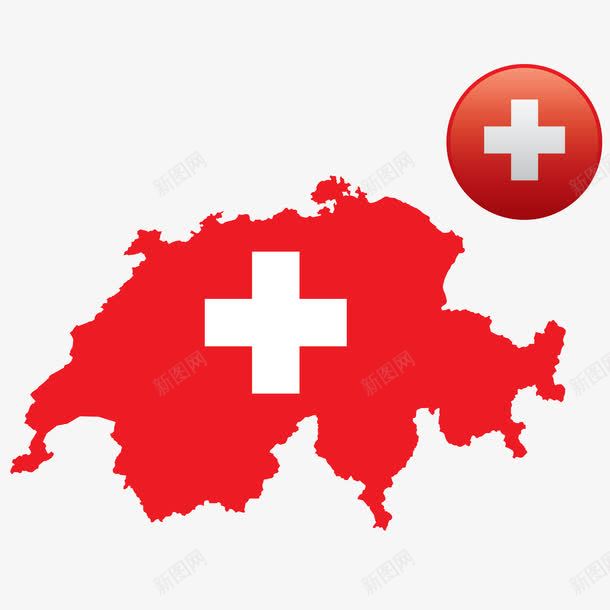 简约欧美地图瑞士地理png免抠素材_新图网 https://ixintu.com 位置 地理 广告设计 扁平 欧美地图 瑞士 简约