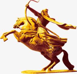 古代战争将军射箭骑马图案素材