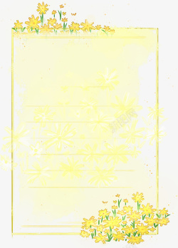 黄色信笺黄色小清新信签纸高清图片