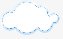 蓝色边框的云朵图案素材
