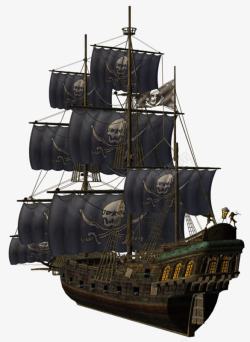 古船黑色帆船高清图片