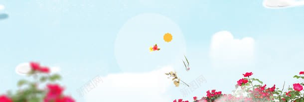 春天banner创意背景