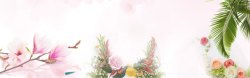 淘宝零食促销页炫彩花朵背景高清图片