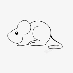 白色老鼠老鼠图标高清图片