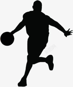 黑色剪影篮球运动员奥运会素材