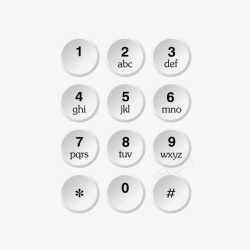 手机指环扣手绘白色拨号盘电话手机拨号盘免高清图片