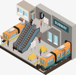 地铁站矢量图地铁站建设立体模型高清图片