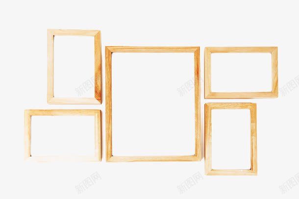 木质相框png免抠素材_新图网 https://ixintu.com 木框 木质元素 照片墙 相框
