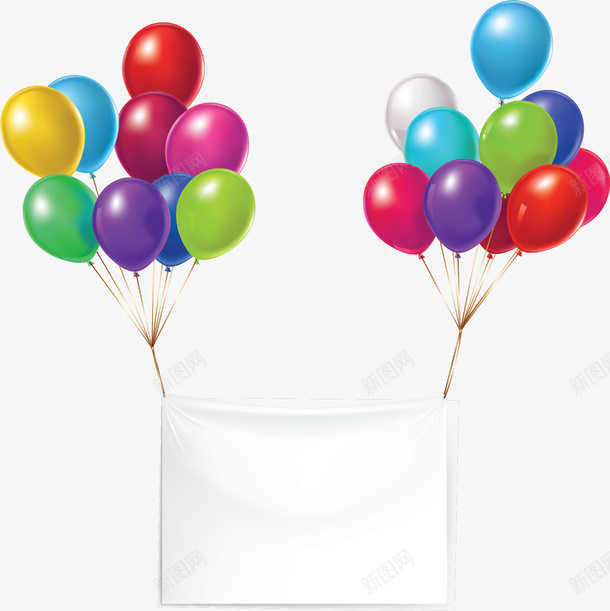 彩色气球束标题框矢量图ai免抠素材_新图网 https://ixintu.com 彩色气球 标题框 气球束 气球标题框 漂浮气球 矢量png 矢量图