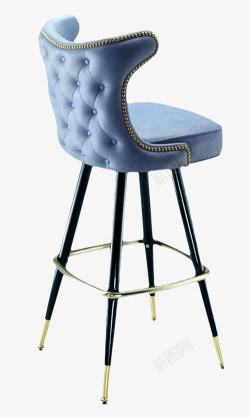 蓝色凳子欧式的高贵的躺椅高清图片