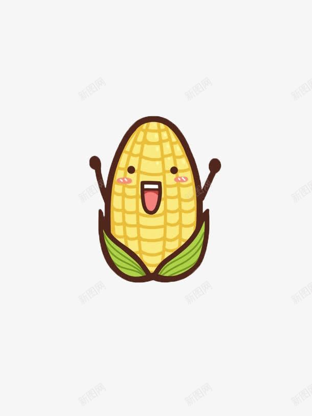 玉米png免抠素材_新图网 https://ixintu.com 卡通 玉米 食物 黄色