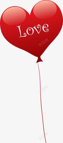 红色LOVE爱心气球素材