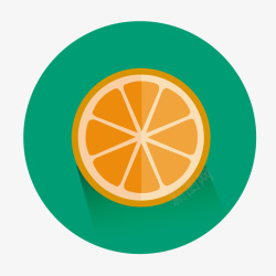 矢量水果橘子卡通创意橘子斜切面矢量图高清图片