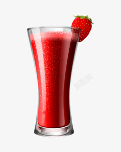 杯子效果图杯子里面的草莓汁高清图片