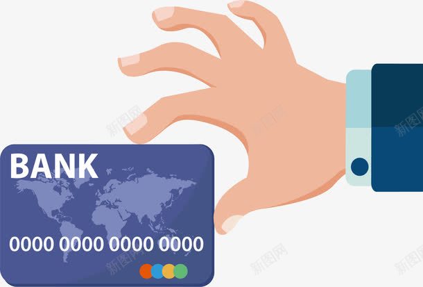 手拿银行卡png免抠素材_新图网 https://ixintu.com 刷卡 拿卡 矢量素材 紫色 银行卡