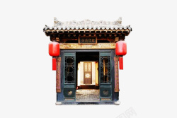 晋商山西晋商文化挂有红灯笼的乔家大高清图片