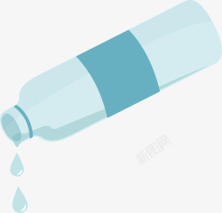 卡通瓶子滴水的空水瓶高清图片