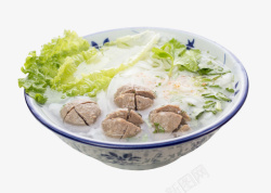 潮汕传统美食牛筋丸粿条素材