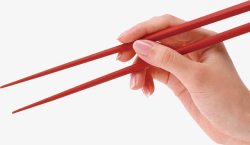 拿筷子的手韩式美食主题海报装饰素材