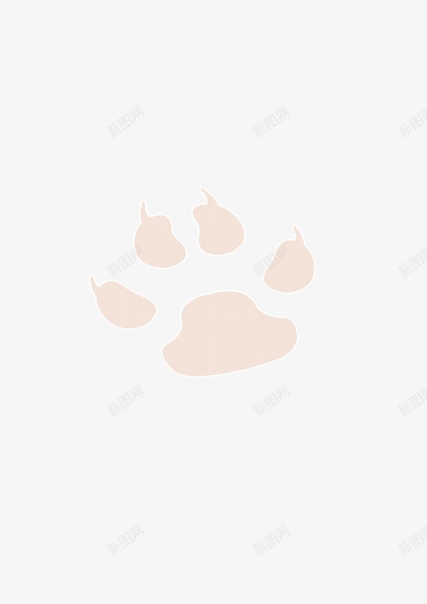 猫爪印png免抠素材_新图网 https://ixintu.com 猫爪印 简约 红色