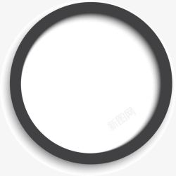 圆环阴影手绘黑色圆环高清图片