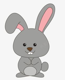 灰色的兔子卡通小兔子飞天资源论坛高清图片