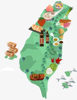台湾旅行地图素材
