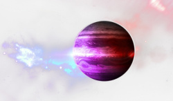 特效星球紫色炫光绚丽星系高清图片