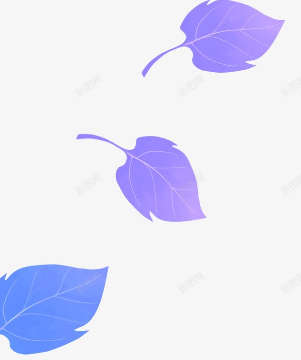 创意紫色渐变秋天的树叶png免抠素材_新图网 https://ixintu.com 创意 树叶 渐变 秋天 紫色