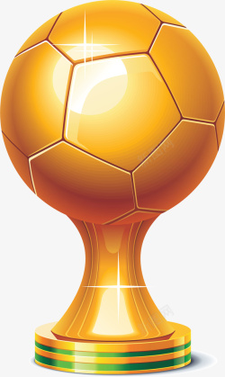 体足球比赛奖杯卡通金色奖杯图标UI矢量图高清图片