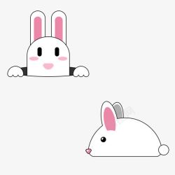 中秋漫画可爱手绘漫画兔子玉兔中秋高清图片