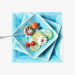 陶瓷冰裂小盘子寿司汤盘水果点心盘西餐盘高清图片