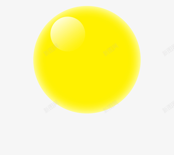 黄色气球元素psd免抠素材_新图网 https://ixintu.com 圆形 气球 背景装饰