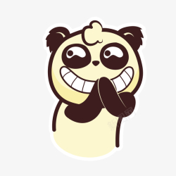 可爱熊猫年历熊猫坏笑表情高清图片