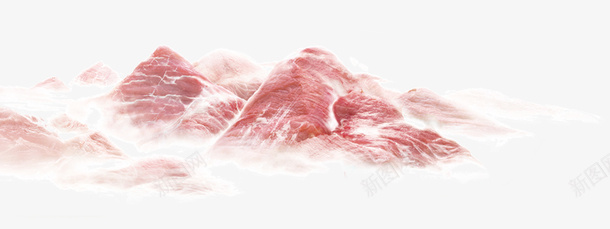 肉的山png免抠素材_新图网 https://ixintu.com 山 红色 线条 肉 肉山
