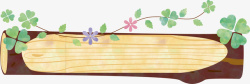 木头木桩背景图片褐色春季花藤木桩高清图片