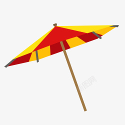 彩色几何雨伞元素矢量图素材