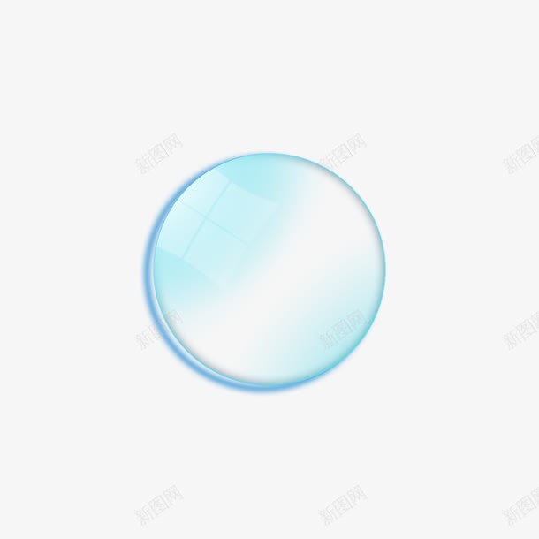 玻璃按钮png免抠素材_新图网 https://ixintu.com 放大镜 玻璃按钮 蓝色背景 镜片