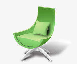 扁平座椅绿色的椅子图标高清图片