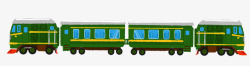 绿色小火车绿色绿皮春运火车高清图片