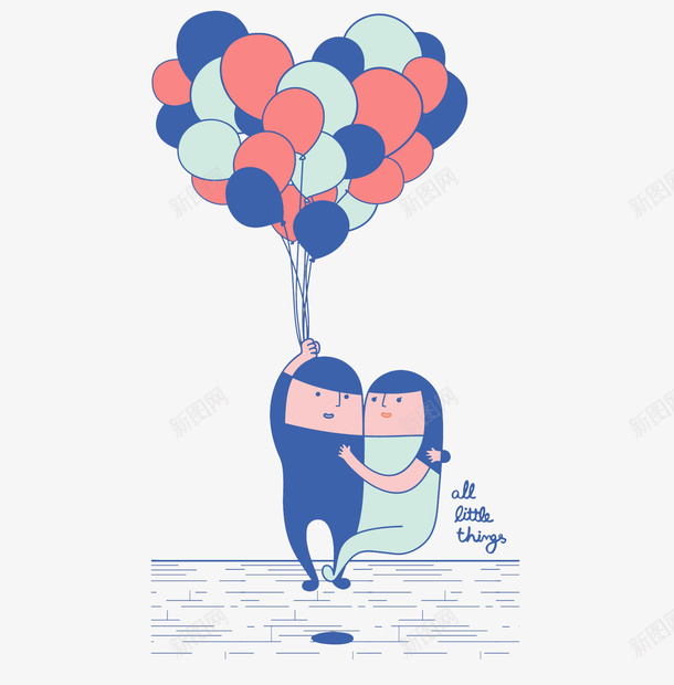 恋人乘坐热气球的小确幸png免抠素材_新图网 https://ixintu.com 乘坐 小确幸 幸福 心形 恋人 拥抱 热气球 爱情