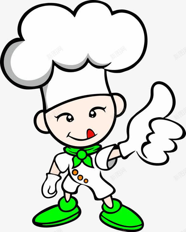 卡通厨师png免抠素材_新图网 https://ixintu.com 卡通人物 厨师 大拇指 美食