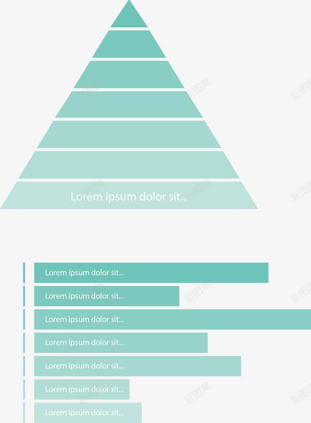 蓝色渐变矢量图ai免抠素材_新图网 https://ixintu.com PPT素材 图表 递增 金字塔 矢量图