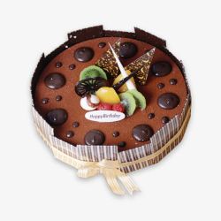 自制水果酱巧克力蛋糕高清图片