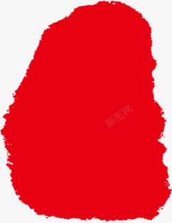 红色章印不规则几何形状红色印章高清图片