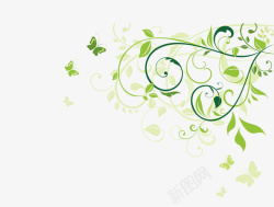 春天装饰物春季绿色树叶高清图片