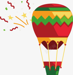 热器球卡通马戏团游乐场热气球矢量图高清图片