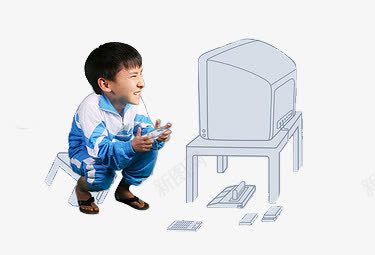 小学生png免抠素材_新图网 https://ixintu.com 小学生 打游戏 电脑 电视