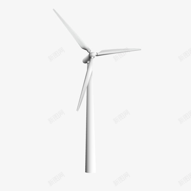 灰白风力发电机png免抠素材_新图网 https://ixintu.com 发电机 灰白 风力 风力发电机